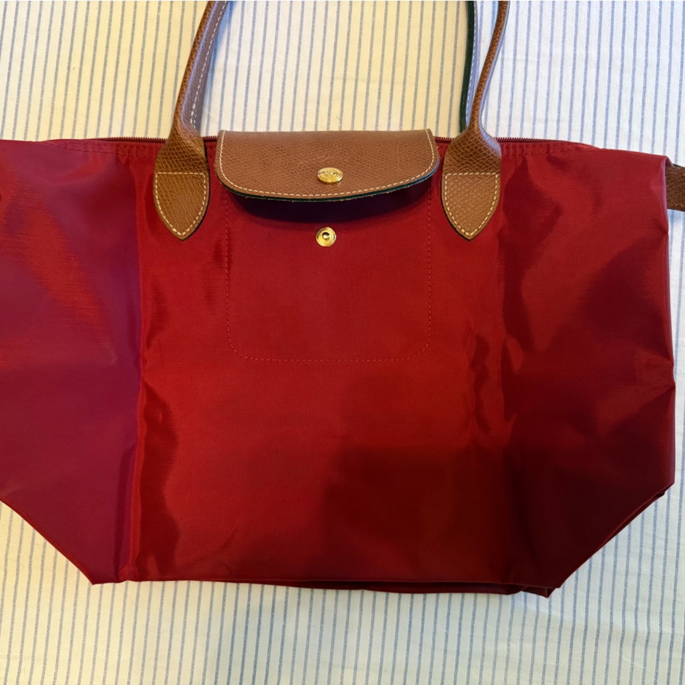 Red longchamp LE Pliage original Medium